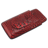 Travel Cigar Case Leather Soft Touch Fashion Appearance Portable Cigar Pouch for 3 Cigars 66 - Side View