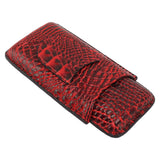 Travel Cigar Case Leather Soft Touch Fashion Appearance Portable Cigar Pouch for 3 Cigars 66 - Top-Down View