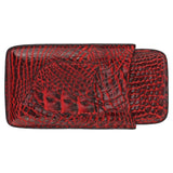 Travel Cigar Case Leather Soft Touch Fashion Appearance Portable Cigar Pouch for 3 Cigars 66 - Low Angle
