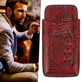 Travel Cigar Case Leather Soft Touch Fashion Appearance Portable Cigar Pouch for 3 Cigars 66 - Extra Image