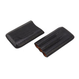 Cigar Holder Portable Tight Stitching Colorfast Lightweight 3 Finger Cigar Humidor Case for Travel Home - Top-Down View