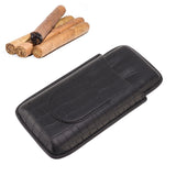 Cigar Holder Portable Tight Stitching Colorfast Lightweight 3 Finger Cigar Humidor Case for Travel Home