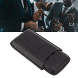 Cigar Holder Portable Tight Stitching Colorfast Lightweight 3 Finger Cigar Humidor Case for Travel Home