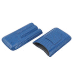 3 Finger Cigar Holder Frosted Finish Portable 3 Finger Leather Cigar Case for Travelling Hiking Dark Blue