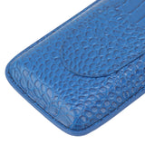 3 Finger Cigar Holder Frosted Finish Portable 3 Finger Leather Cigar Case for Travelling Hiking Dark Blue - Extra Image