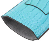 3 Finger Cigar Holder Frosted Finish Portable 3 Finger Leather Cigar Case for Travelling Hiking Light Blue - Extra Image