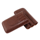 Cigar Holder Case Artificial Leather Portable Durable Elegant 3 Finger Cigar Box for Travel Outdoor Business 78
