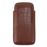 Cigar Holder Case Artificial Leather Portable Durable Elegant 3 Finger Cigar Box for Travel Outdoor Business 78