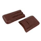 Cigar Holder Case Artificial Leather Portable Durable Elegant 3 Finger Cigar Box for Travel Outdoor Business 78