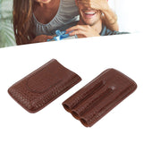 Cigar Holder Case Artificial Leather Portable Durable Elegant 3 Finger Cigar Box for Travel Outdoor Business 78
