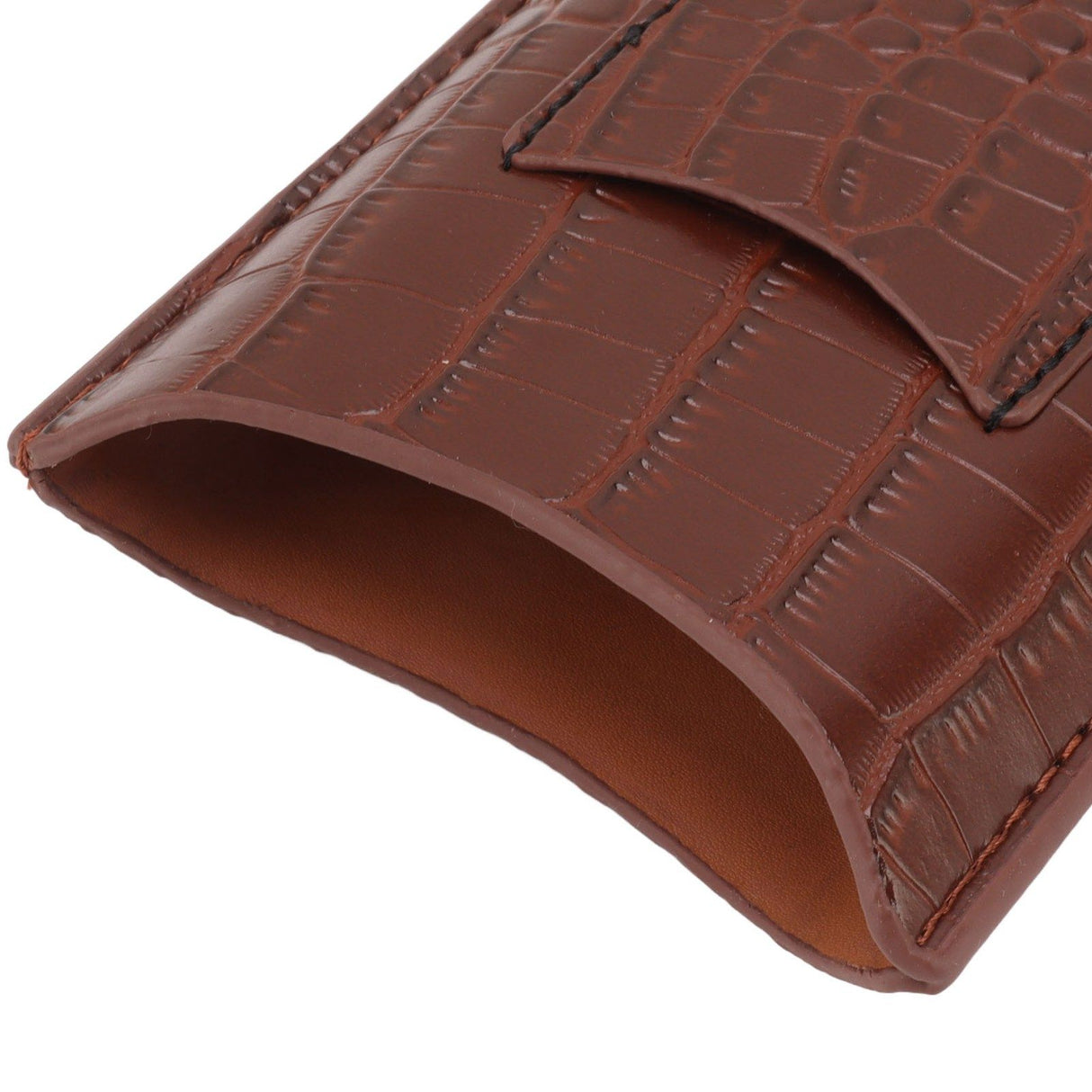 Cigar Holder Case Artificial Leather Portable Durable Elegant 3 Finger Cigar Box for Travel Outdoor Business 78