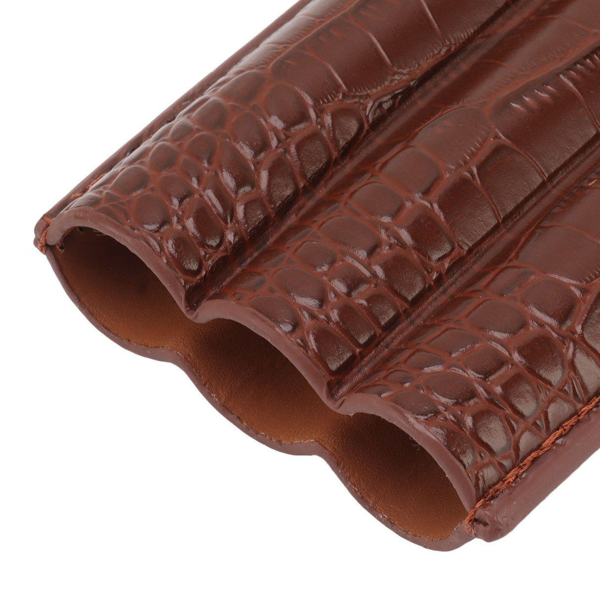Cigar Holder Case Artificial Leather Portable Durable Elegant 3 Finger Cigar Box for Travel Outdoor Business 78