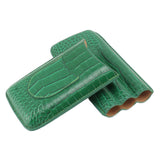 Cigar Holder Case Artificial Leather Portable Durable Elegant 3 Finger Cigar Box for Travel Outdoor Business 81