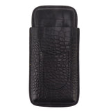 Portable Cigar Case 3 Holder Leather Humidor Box Cigar Moisturizing Protection Storage Bag