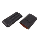 Portable Cigar Case 3 Holder Leather Humidor Box Cigar Moisturizing Protection Storage Bag - 45-Degree Angle
