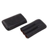 Portable Cigar Case 3 Holder Leather Humidor Box Cigar Moisturizing Protection Storage Bag