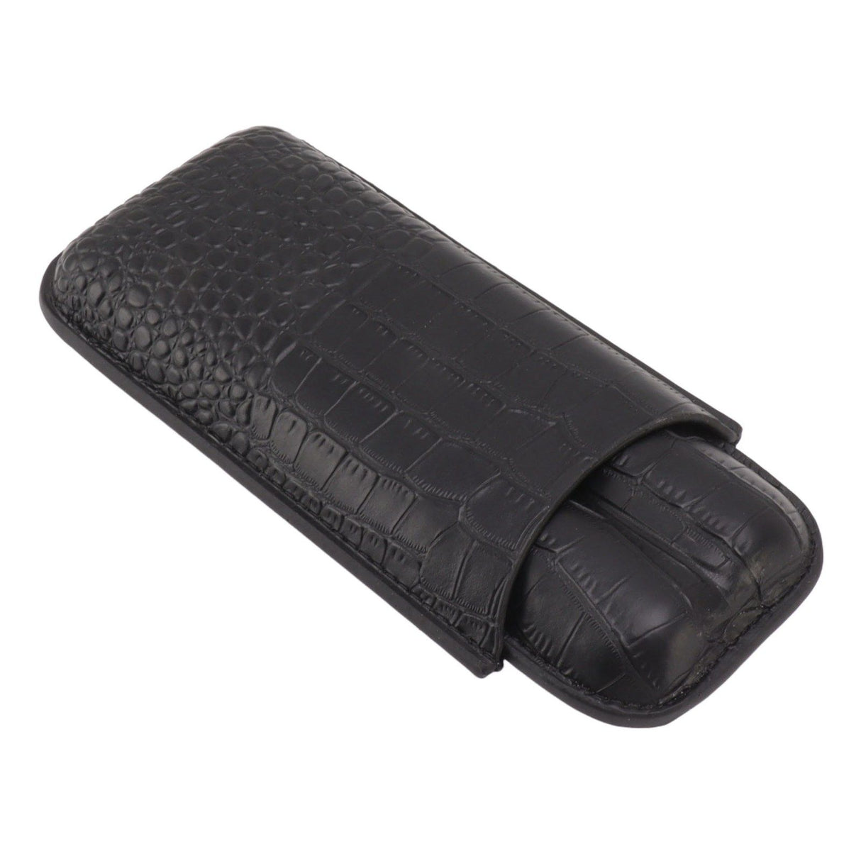 Portable Cigar Bag 2 Holder Leather Humidor Box Storage Case for Protection and Moisturizing
