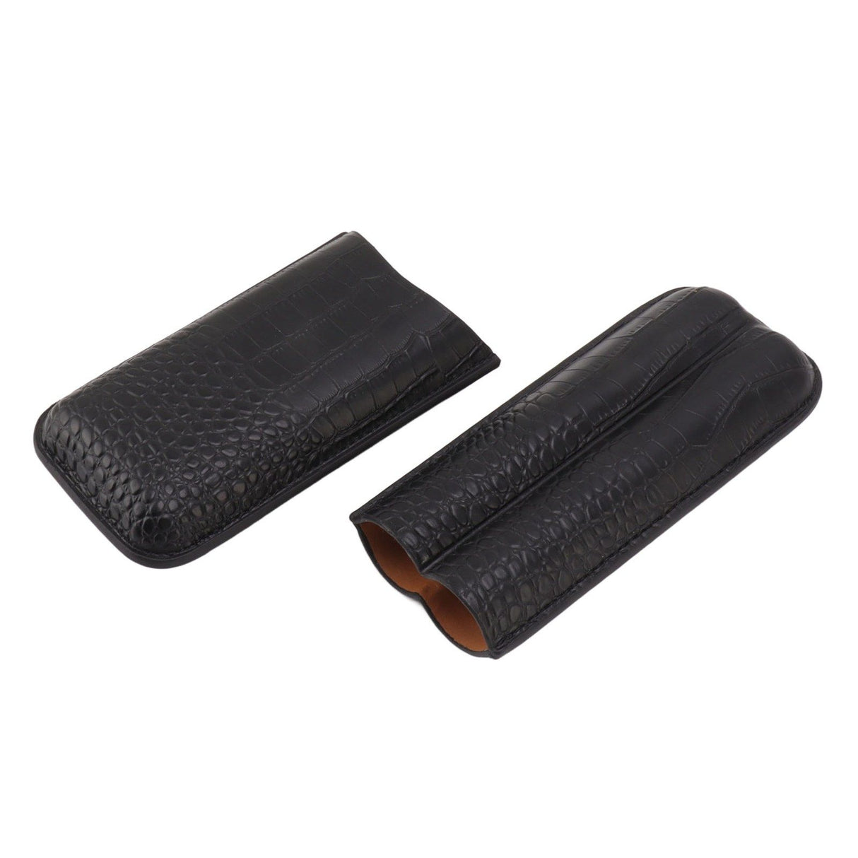 Portable Cigar Bag 2 Holder Leather Humidor Box Storage Case for Protection and Moisturizing