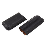 Portable Cigar Bag 2 Holder Leather Humidor Box Storage Case for Protection and Moisturizing