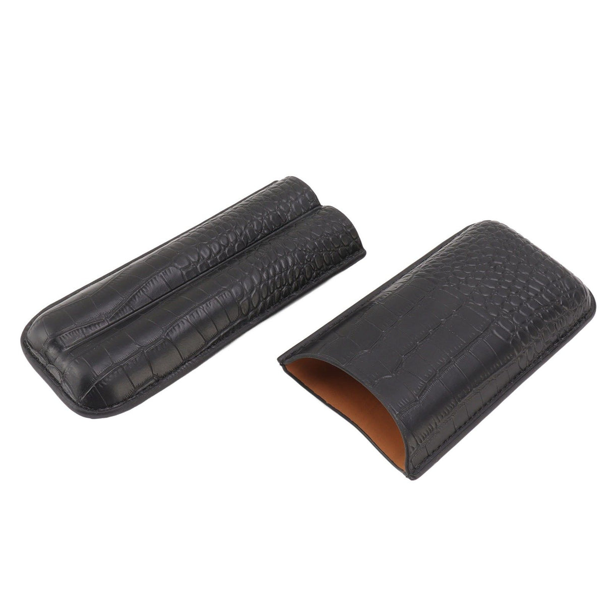 Portable Cigar Bag 2 Holder Leather Humidor Box Storage Case for Protection and Moisturizing