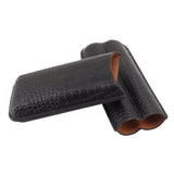 Portable Cigar Bag 2 Holder Leather Humidor Box Storage Case for Protection and Moisturizing