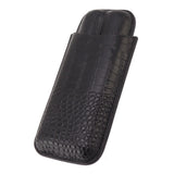 Portable Cigar Bag 2 Holder Leather Humidor Box Storage Case for Protection and Moisturizing