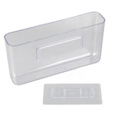 Adhesive Storage Bin Transparent Plastic Wall Mounted Floating Storage Holder Desk Organizer for Bedroom Bathroom L - Side View