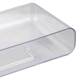 Adhesive Storage Bin Transparent Plastic Wall Mounted Floating Storage Holder Desk Organizer for Bedroom Bathroom L