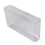Adhesive Storage Bin Transparent Plastic Wall Mounted Floating Storage Holder Desk Organizer for Bedroom Bathroom L - Extra Image