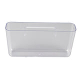 Adhesive Storage Bin Transparent Plastic Wall Mounted Floating Storage Holder Desk Organizer for Bedroom Bathroom L