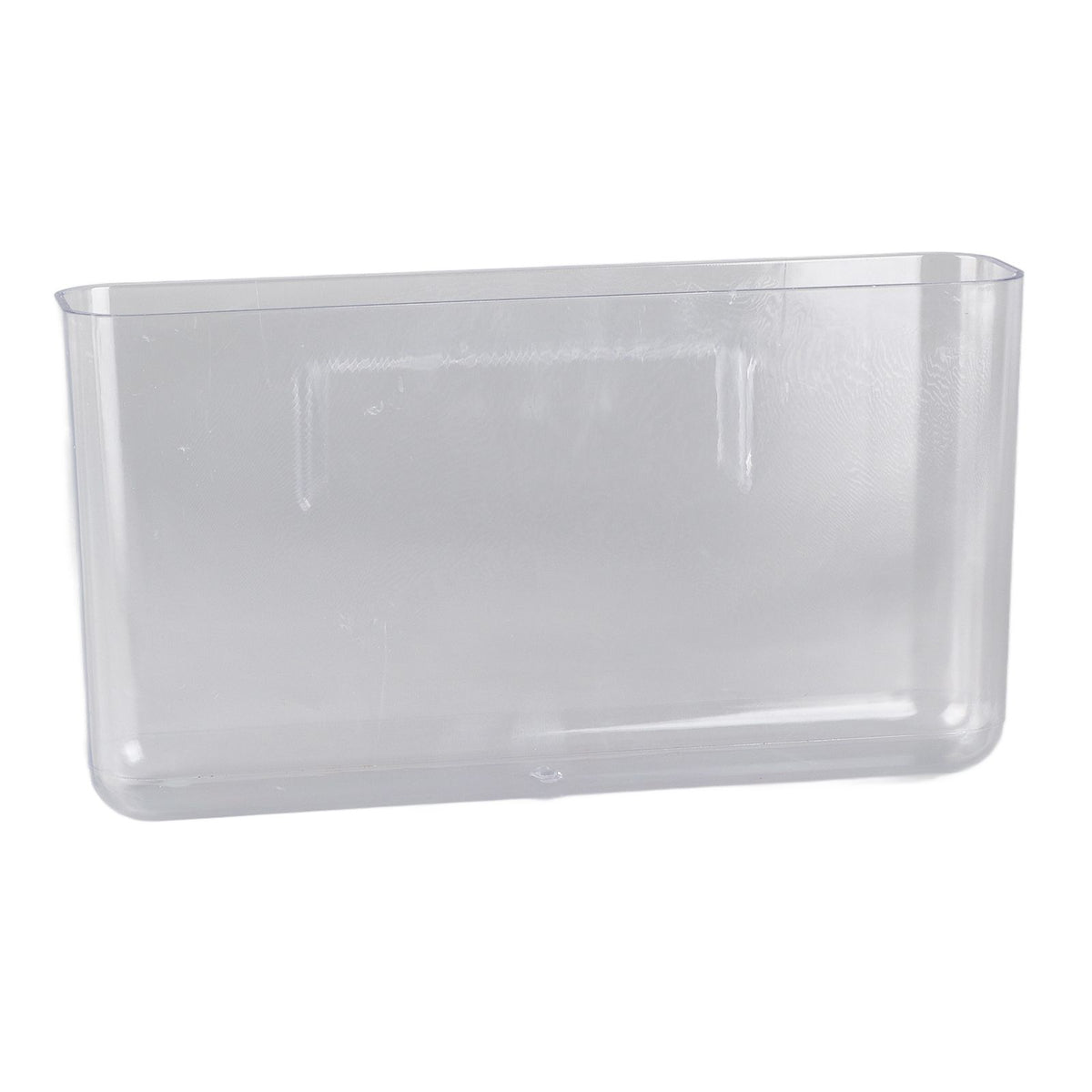 Adhesive Storage Bin Transparent Plastic Wall Mounted Floating Storage Holder Desk Organizer for Bedroom Bathroom L