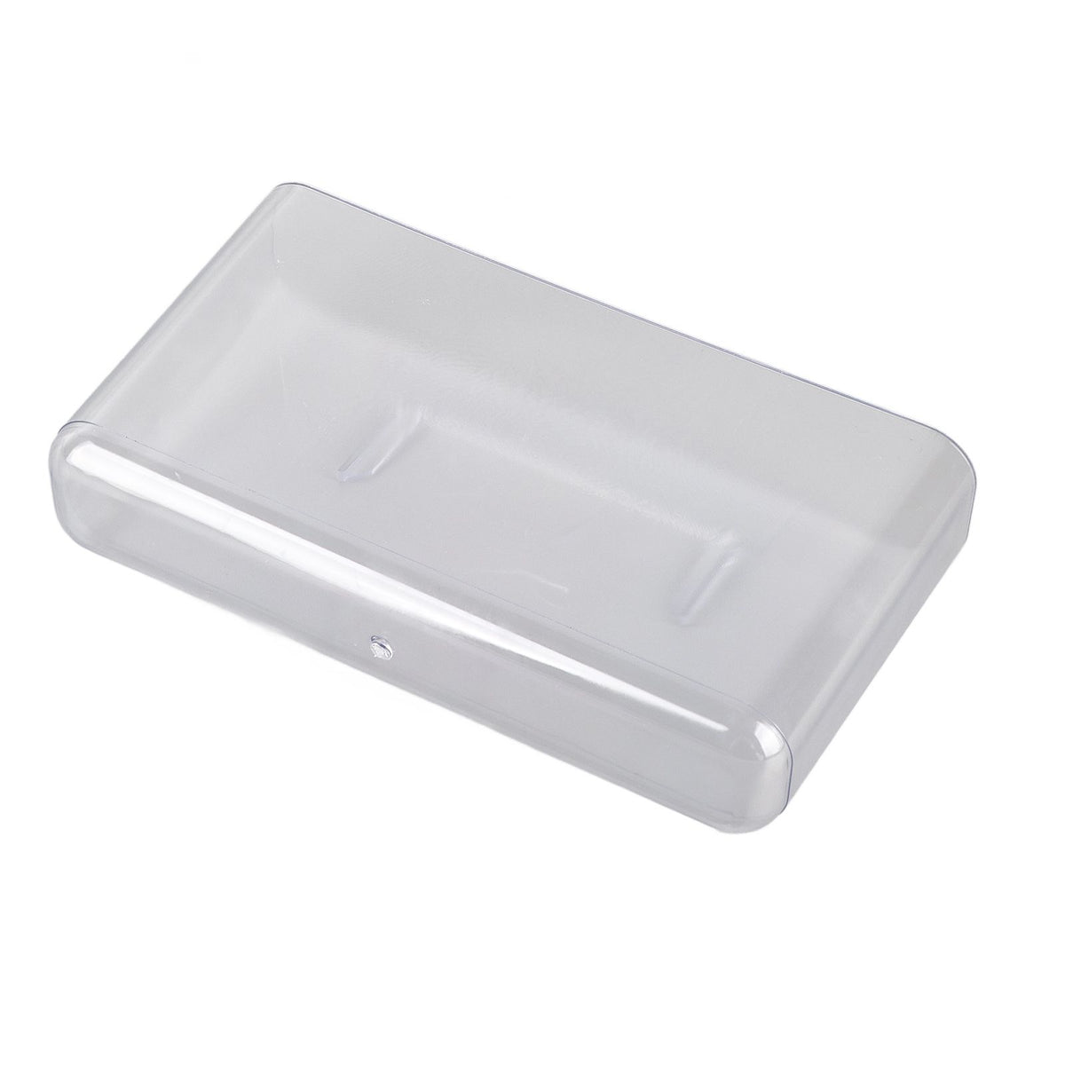 Adhesive Storage Bin Transparent Plastic Wall Mounted Floating Storage Holder Desk Organizer for Bedroom Bathroom L