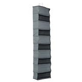 10 Layers Wardrobe Hanging Storage Bag Strong Load Bearing Multilayer Hanging Storage Bag for Shoes Hat Underwear - Low Angle