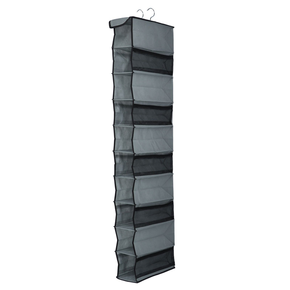10 Layers Wardrobe Hanging Storage Bag Strong Load Bearing Multilayer Hanging Storage Bag for Shoes Hat Underwear
