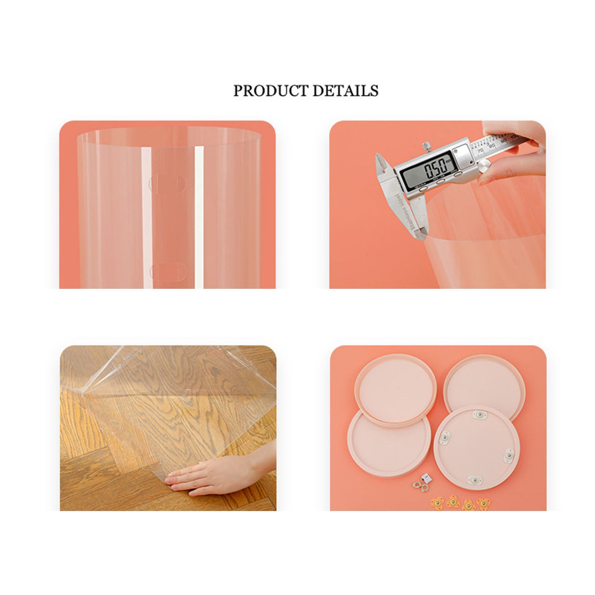 Doll Storage Bucket Transparent Rotatable PVC 26cm Stuffed Animal Storage Bucket for Home 50cm / 19.7in