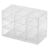 Grid Storage Box Dustproof Transparent Plastic Container Organizer for Jewelry Necklace DIY Art Craft 9 Compartments
