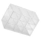 Grid Storage Box Dustproof Transparent Plastic Container Organizer for Jewelry Necklace DIY Art Craft 9 Compartments