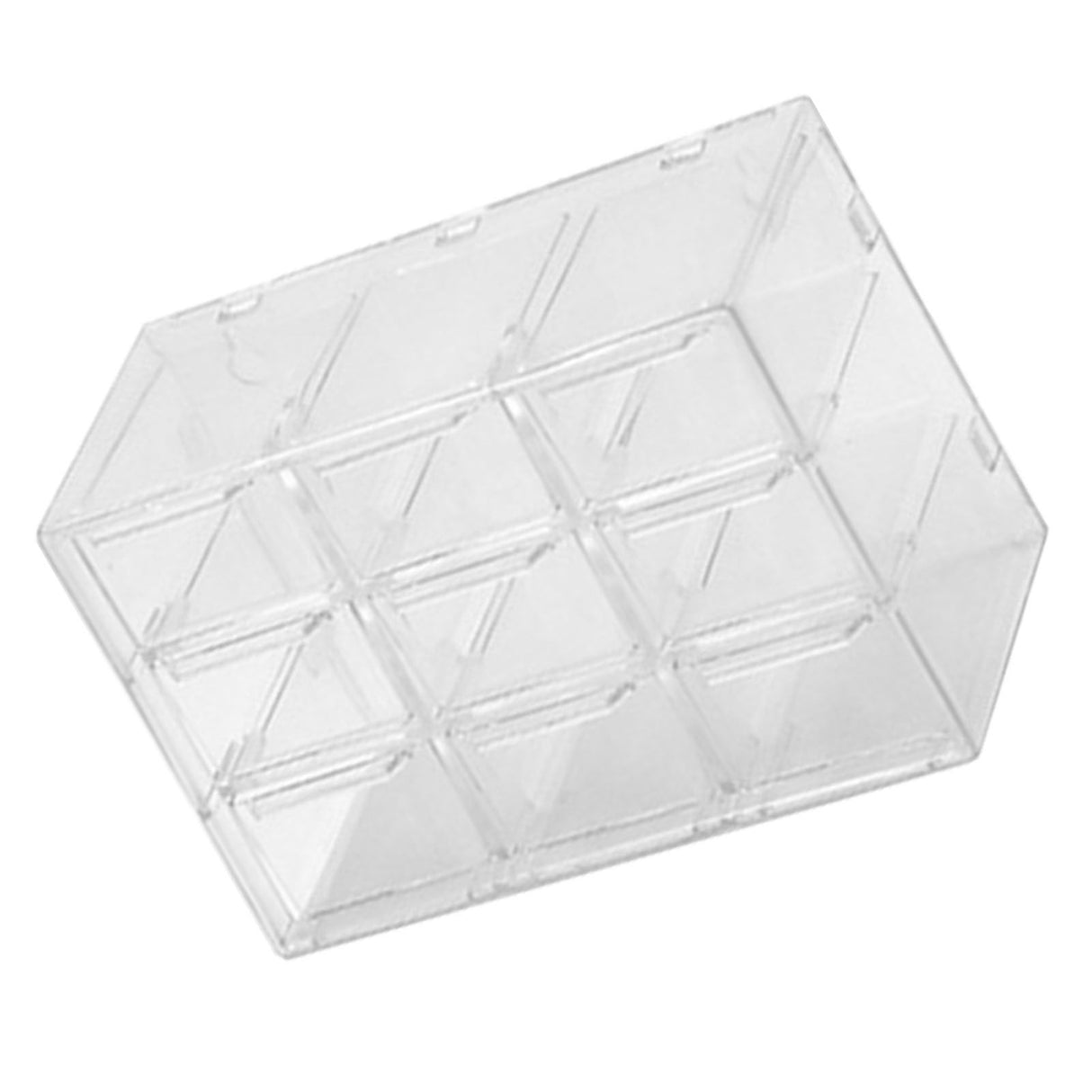 Grid Storage Box Dustproof Transparent Plastic Container Organizer for Jewelry Necklace DIY Art Craft 9 Compartments