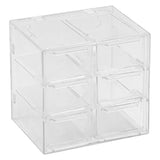 Grid Storage Box Dustproof Transparent Plastic Container Organizer for Jewelry Necklace DIY Art Craft 6 Compartments