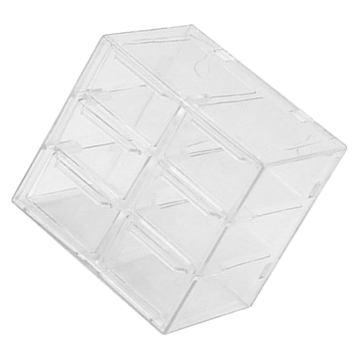 Grid Storage Box Dustproof Transparent Plastic Container Organizer for Jewelry Necklace DIY Art Craft 6 Compartments
