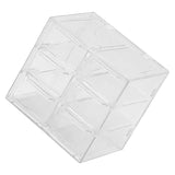 Grid Storage Box Dustproof Transparent Plastic Container Organizer for Jewelry Necklace DIY Art Craft 6 Compartments - Side View