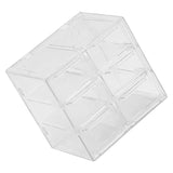 Grid Storage Box Dustproof Transparent Plastic Container Organizer for Jewelry Necklace DIY Art Craft 6 Compartments