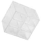 Grid Storage Box Dustproof Transparent Plastic Container Organizer for Jewelry Necklace DIY Art Craft 6 Compartments