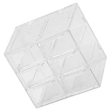 Grid Storage Box Dustproof Transparent Plastic Container Organizer for Jewelry Necklace DIY Art Craft 6 Compartments