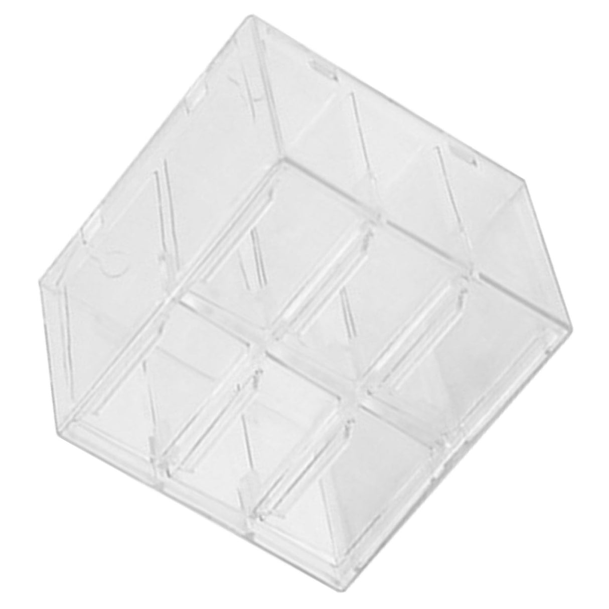 Grid Storage Box Dustproof Transparent Plastic Container Organizer for Jewelry Necklace DIY Art Craft 6 Compartments