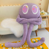 Plush Octopus Pillow Cute Shape Soft Comfortable Stuffed Octopus Doll Toy with 4 Legs for Home Bedroom Office Purple 90cm/35.4in, 480g/16.7oz