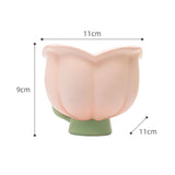 Flower Shape Storage Box Innovative Cute Resin Storage Decorative Ornament for Entryway Desk Dressing Table Tulip - Extra Image