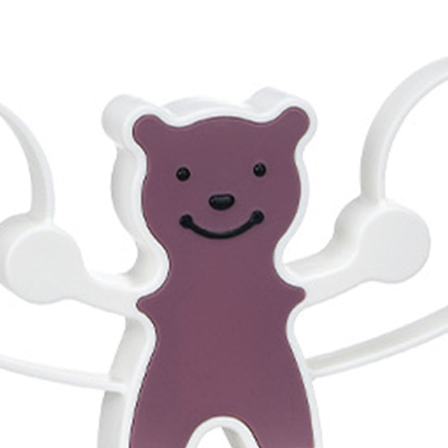 Storage Hook Rack Multipurpose Strong Bearing Capacity Waterproof Punch Free Towel Rack Holder for Home Purple
