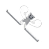 Storage Hook Rack Multipurpose Strong Bearing Capacity Waterproof Punch Free Towel Rack Holder for Home Grey - Front View