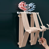 Storage Hook Rack Multipurpose Strong Bearing Capacity Waterproof Punch Free Towel Rack Holder for Home Grey - Extra Image